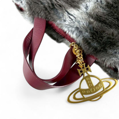 Vivienne Westwood - Faux Fur Tote Bag with Gold Charm