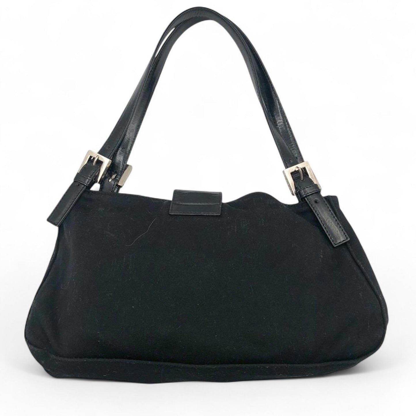 Fendi - Black Shoulder Bag Silver Buckle Detail