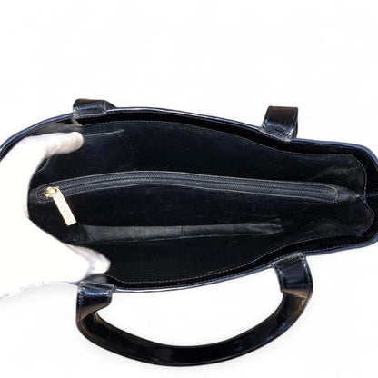 Chanel - Black Patent Leather Tote Bag