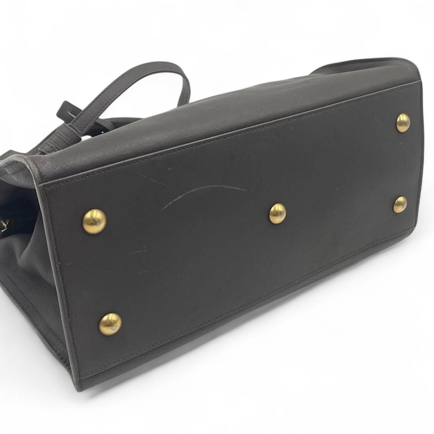 Saint Laurent - Black Leather Handbag Gold Hardware