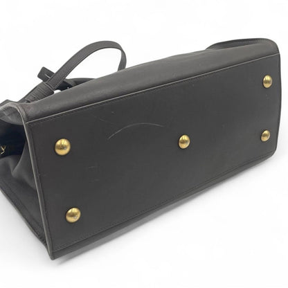 Saint Laurent - Black Leather Handbag Gold Hardware