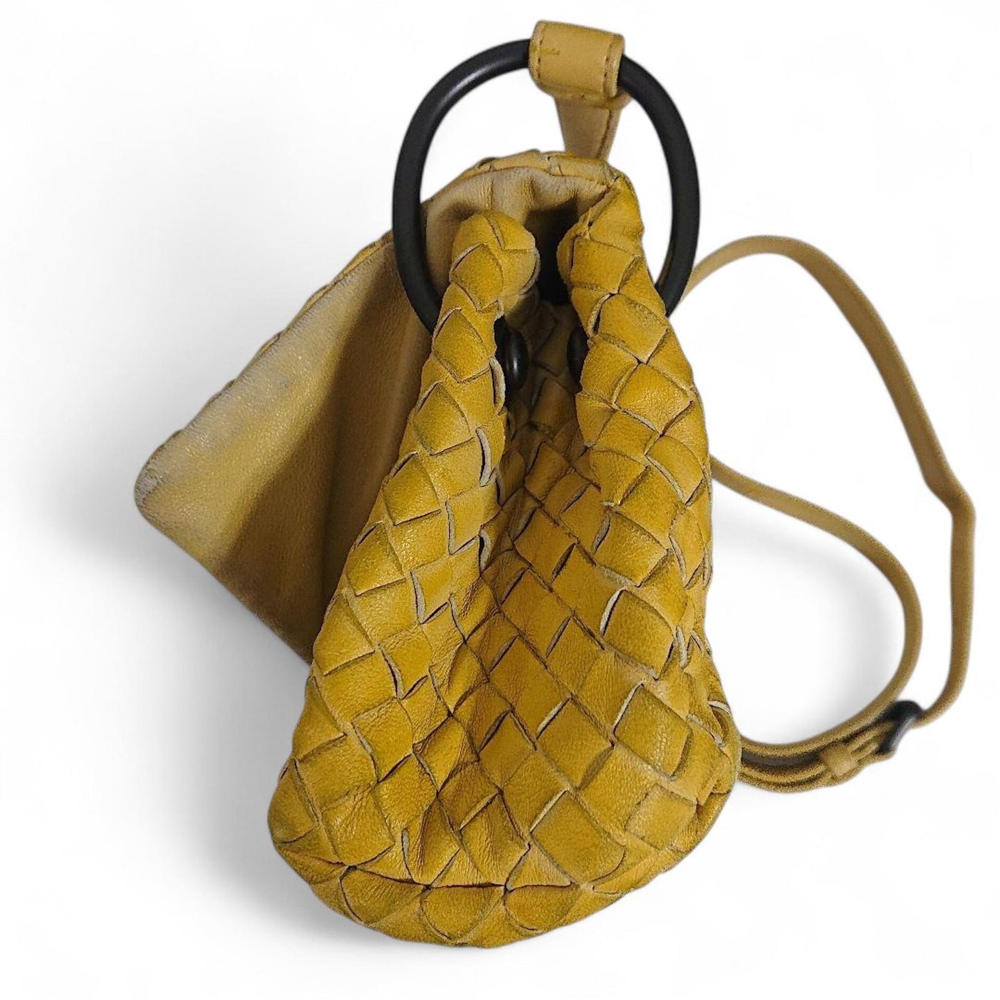Bottega Veneta - Intrecciato Yellow Shoulder Bag Leather