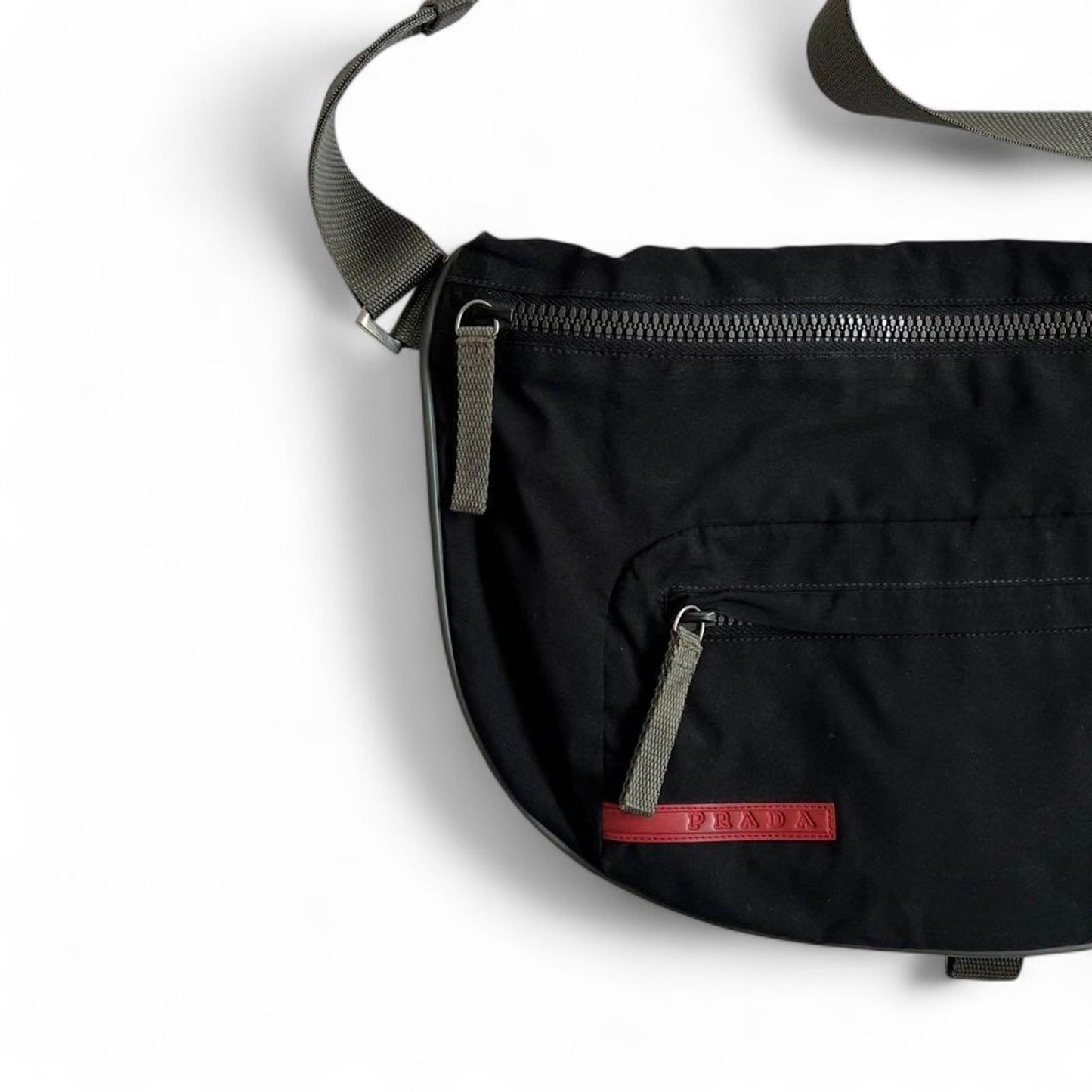 Prada Sport - Black Nylon Shoulder Bag Linea Rossa