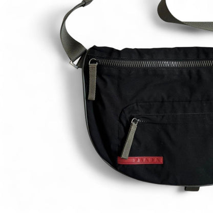 Prada Sport - Black Nylon Shoulder Bag Linea Rossa