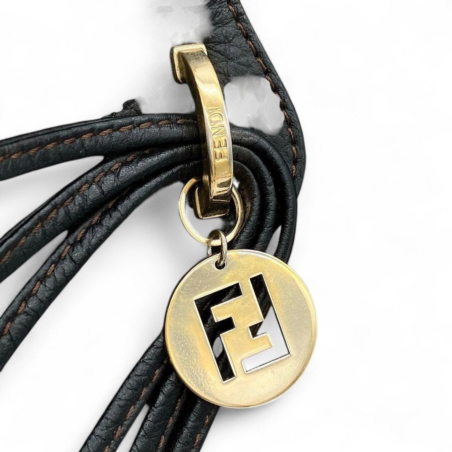 Fendi - Brown FF Logo Canvas Tote Bag