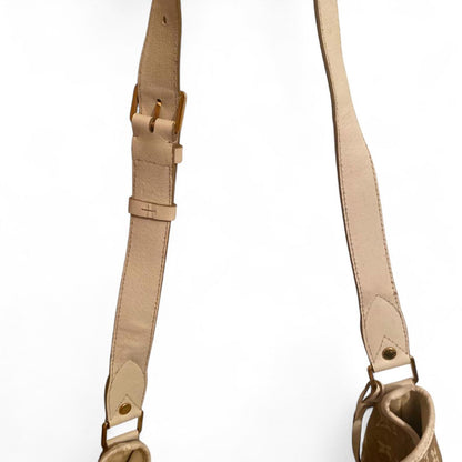 Louis Vuitton - Beige Monogram Canvas Hobo Bag with Leather