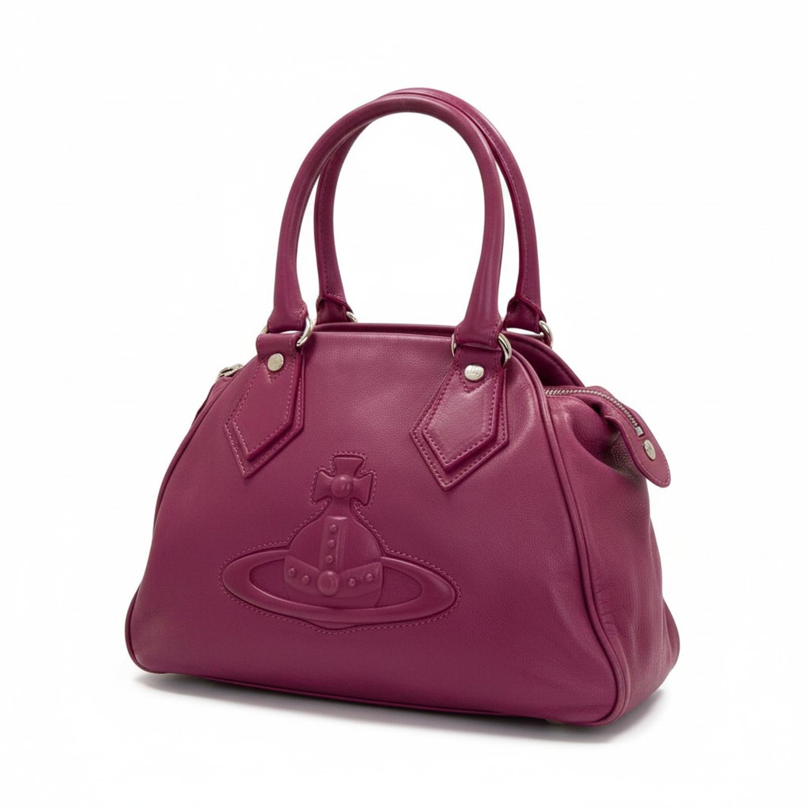 Vivienne Westwood - Purple Leather Satchel Bag