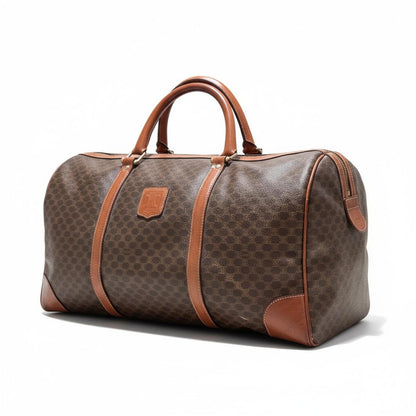 Celine - Vintage Brown Monogram Travel Boston Bag