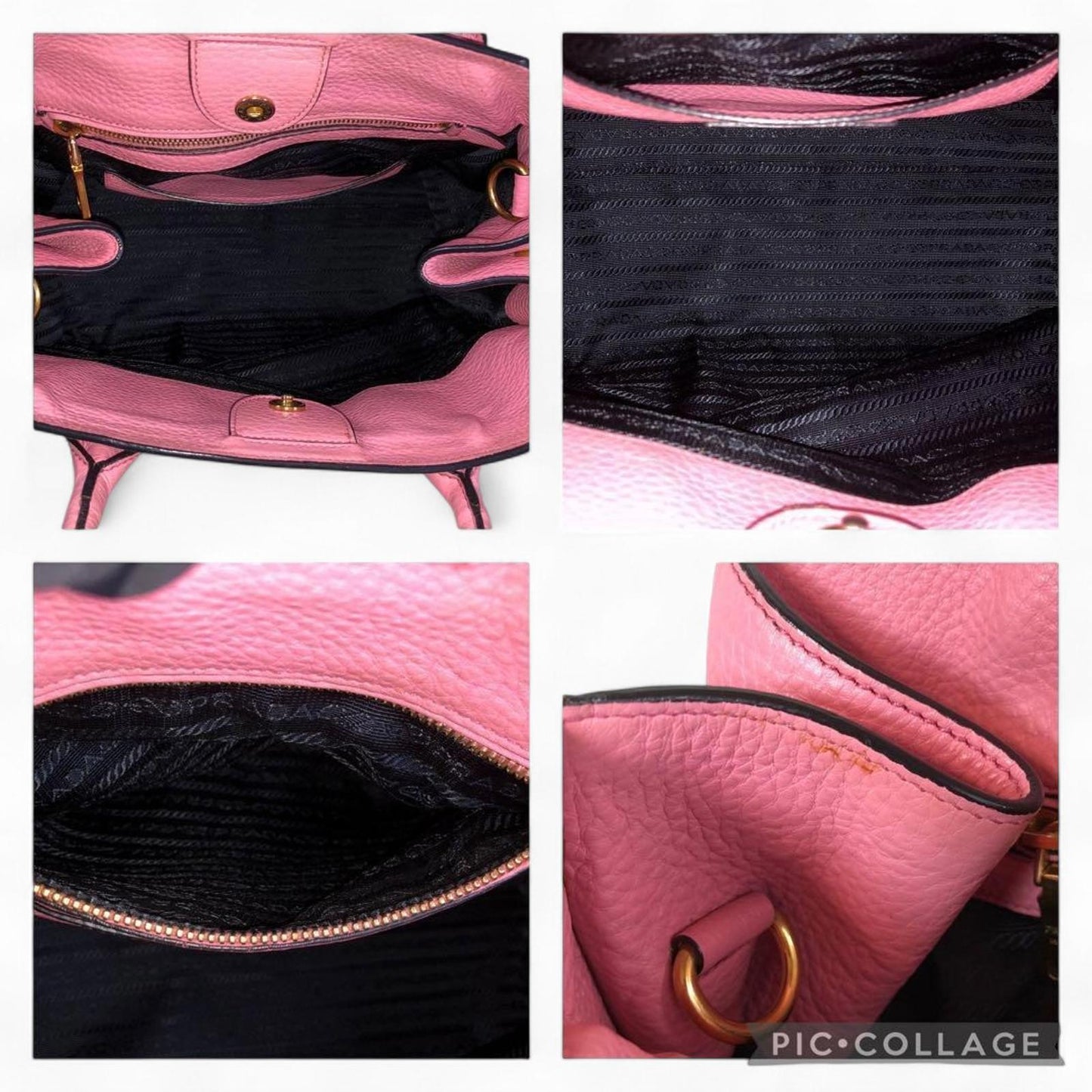 Prada - Pink Leather Tote Bag