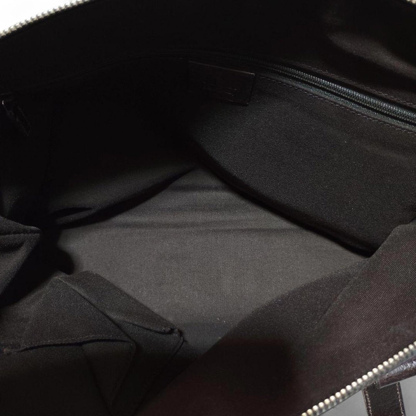 Gucci - Monogram Canvas Handbag Leather Trim