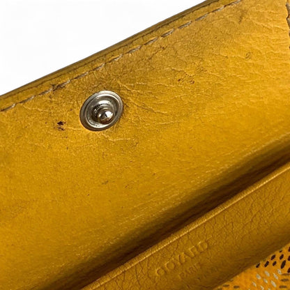 Goyard - Yellow Patterned Leather Wallet