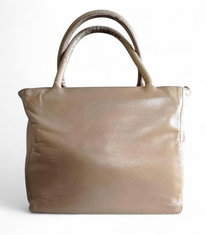 Prada - Beige Leather Tote Bag