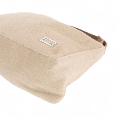 Fendi - Women's Beige Shoulder Bag with Leather Strap