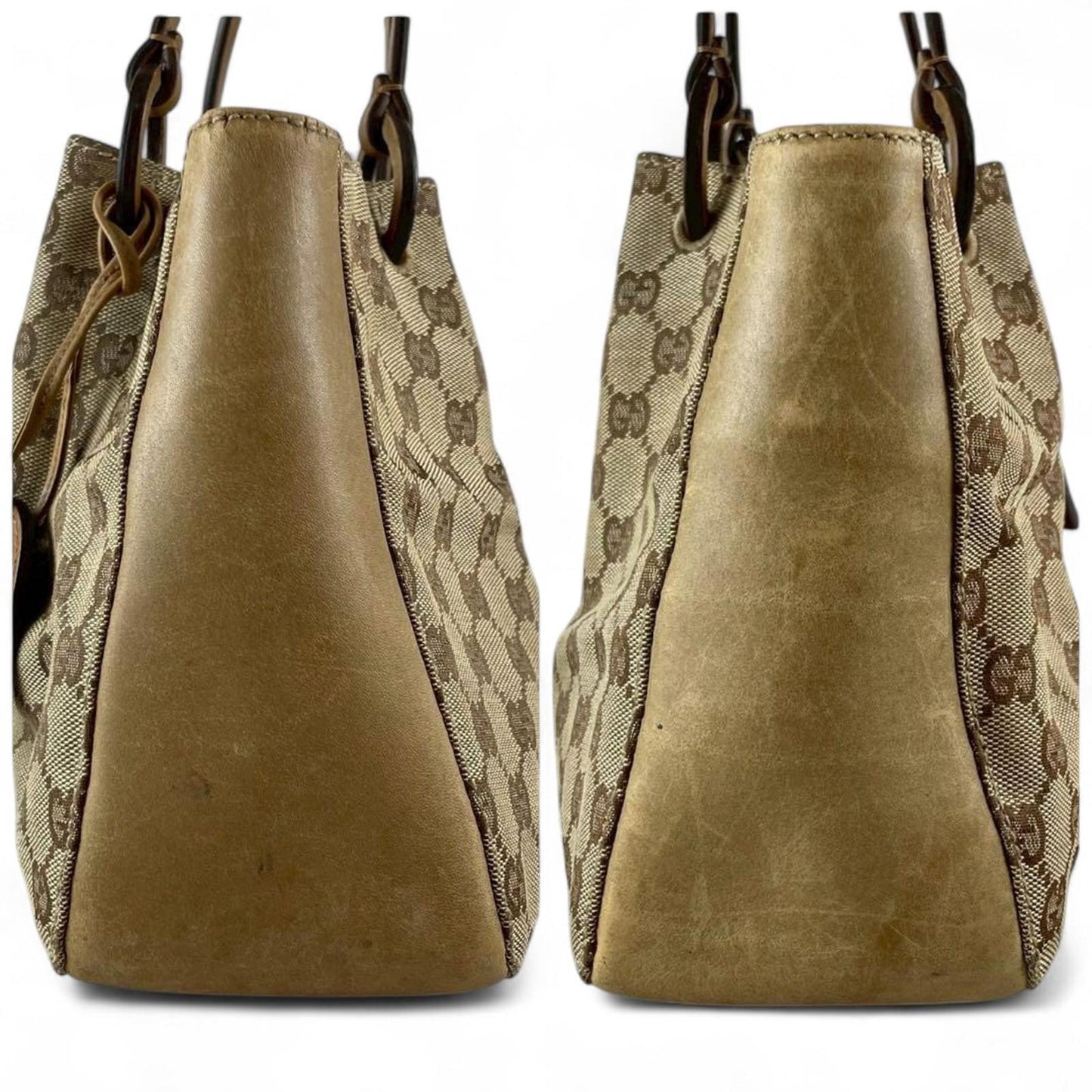 Gucci - Beige Monogram Canvas Tote Handbag