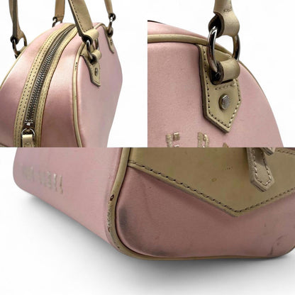 Burberry - Blue Label Pink and Beige Leather Handbag