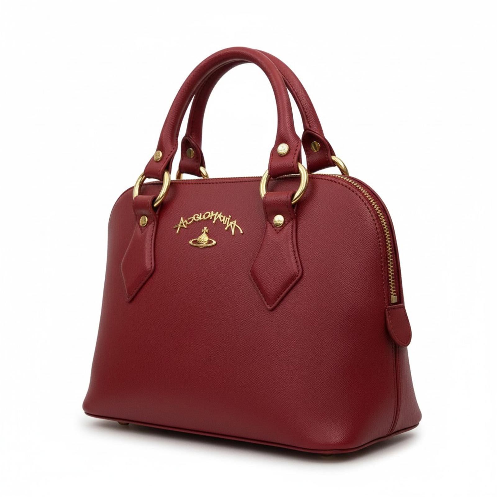 Vivienne Westwood - Red Leather Handbag Gold Hardware