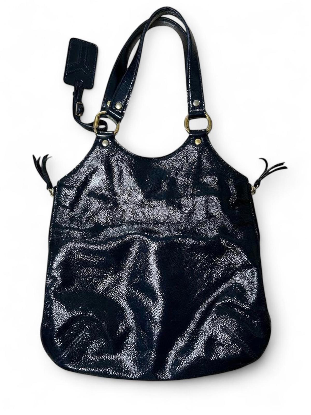 Yves Saint Laurent - Women's Black Patent Leather Shoulder Bag