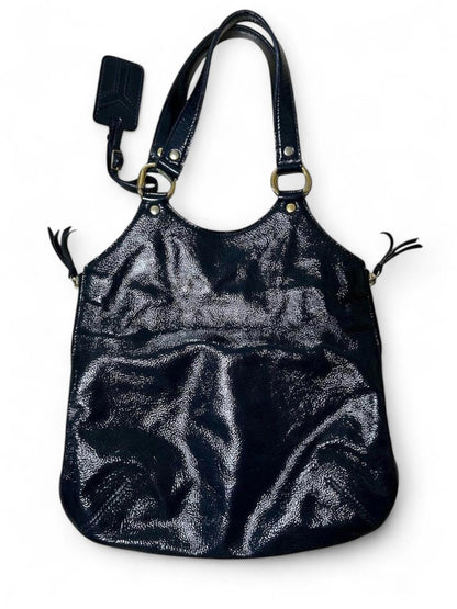 Yves Saint Laurent - Women's Black Patent Leather Shoulder Bag
