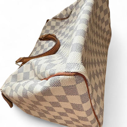 Louis Vuitton - Damier Azur Speedy 30 Satchel Bag