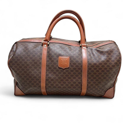 Celine - Vintage Brown Monogram Travel Boston Bag