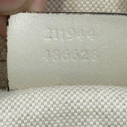 Gucci - White Leather Handbag Signature Logo