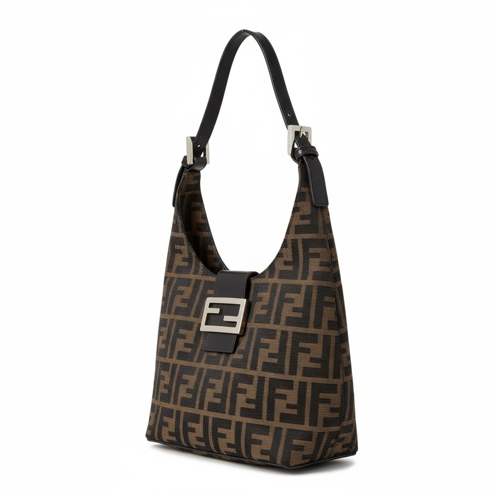 Fendi - Vintage FF Canvas Hobo Bag