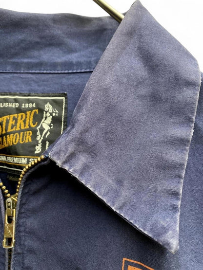 Hysteric Glamour - Navy Blue Menswear Zip-Up Outerwear