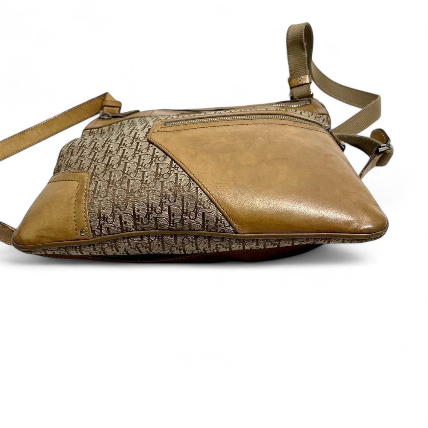 Dior - Vintage Monogram Canvas and Leather Crossbody Bag