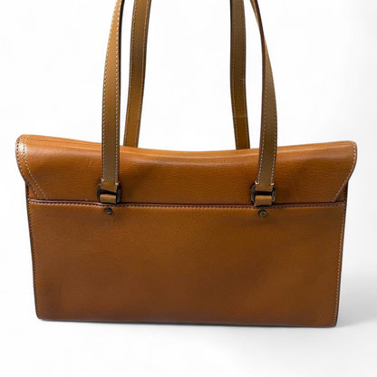 Dior - Brown Leather Shoulder Bag with Double Strap