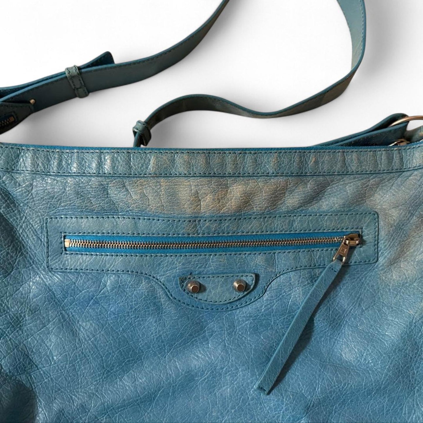 Balenciaga - Blue Leather Shoulder Bag