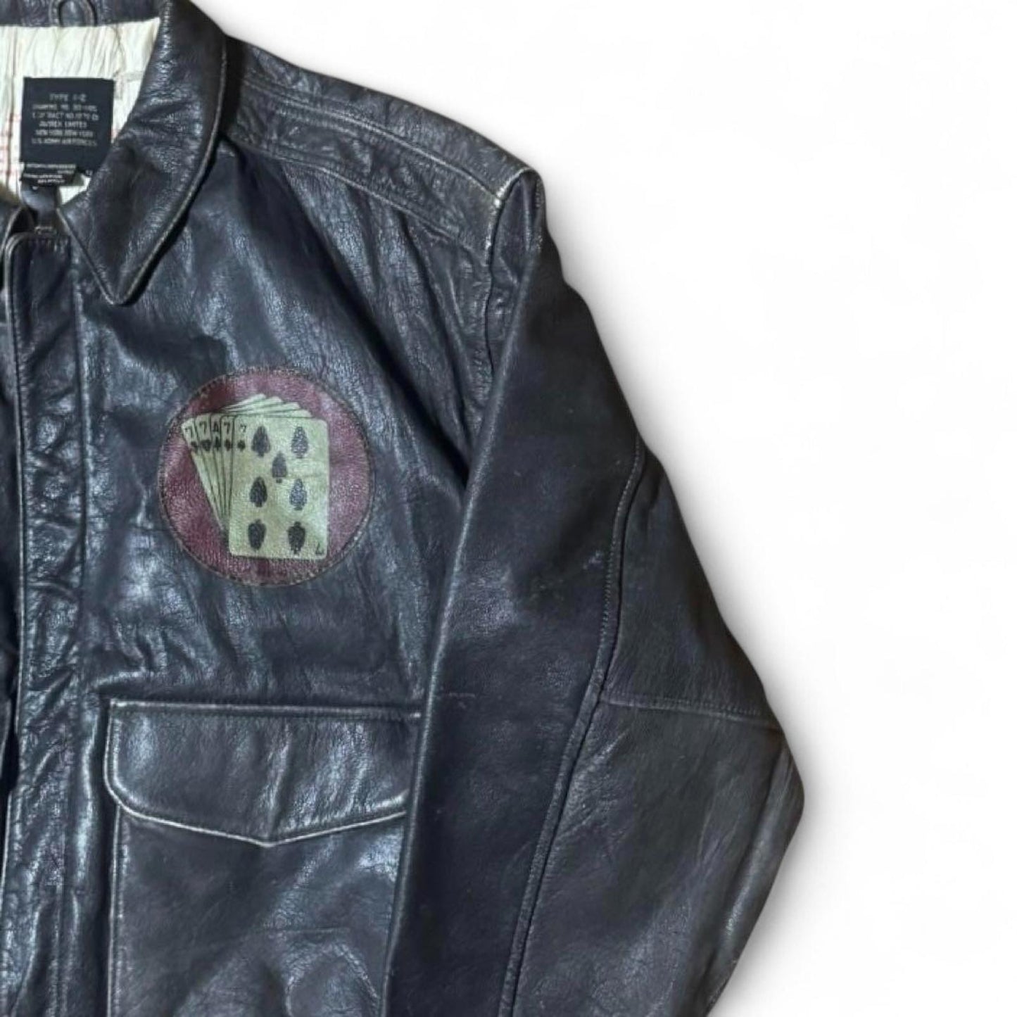 Avirex - Men's Vintage Leather Bomber Jacket