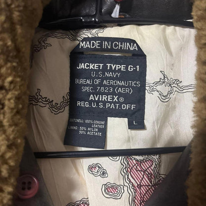 Avirex - U.S. Navy G-1 Leather Flight Jacket with Military P