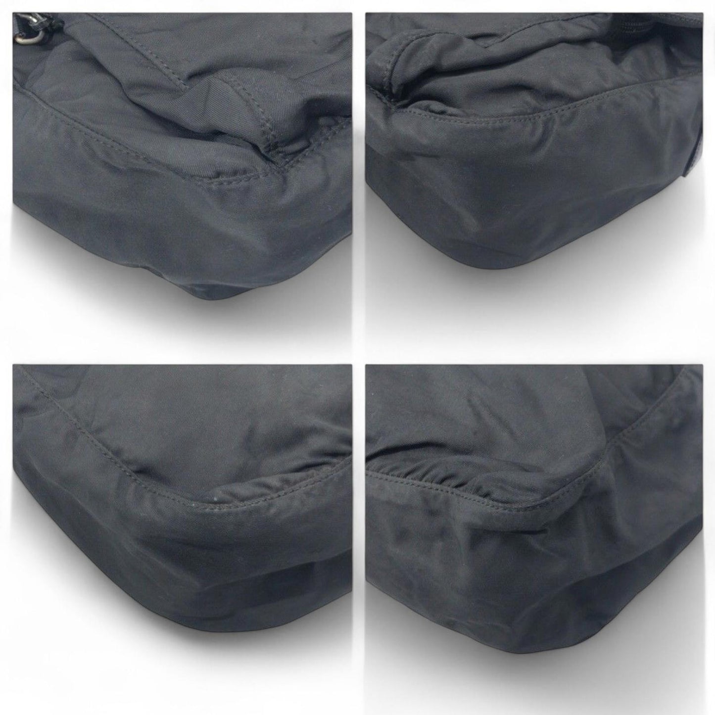 Prada - Black Nylon Shoulder Bag Buckle Detail