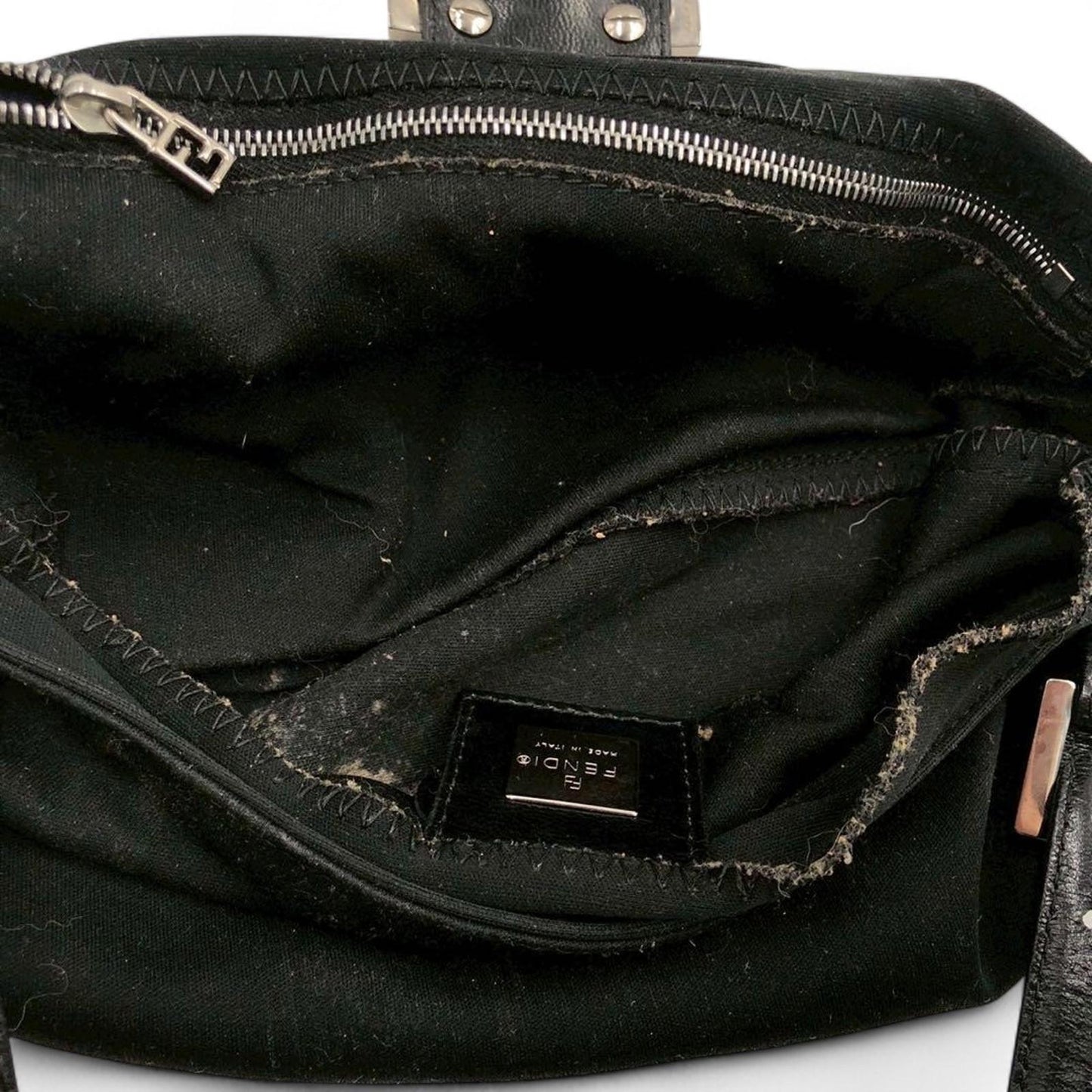 Fendi - Black Women's Shoulder Bag with Silver Buckle
