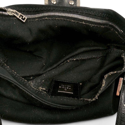 Fendi - Black Women's Shoulder Bag with Silver Buckle