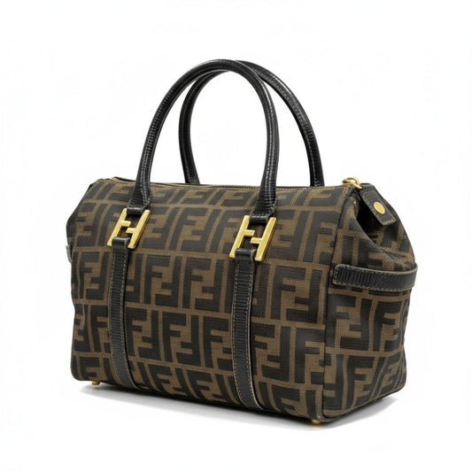 Fendi - Monogram Canvas Handbag with Leather Handles