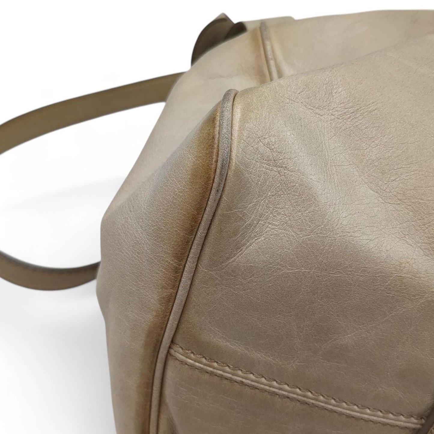 Miu Miu - Gray Leather Satchel Handbag