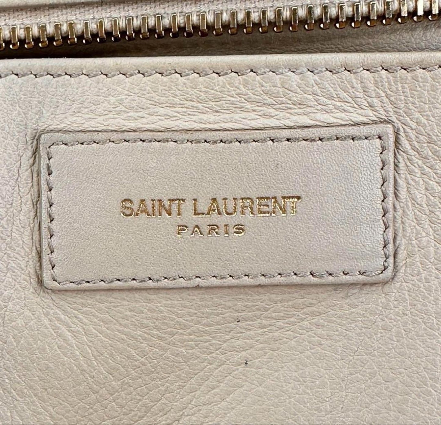 Yves Saint Laurent - Beige Leather Satchel Bag