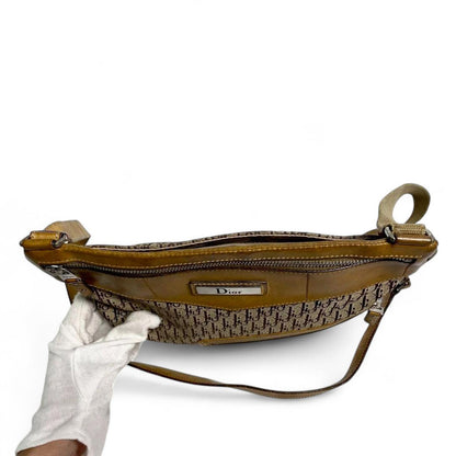 Dior - Vintage Monogram Canvas and Leather Crossbody Bag
