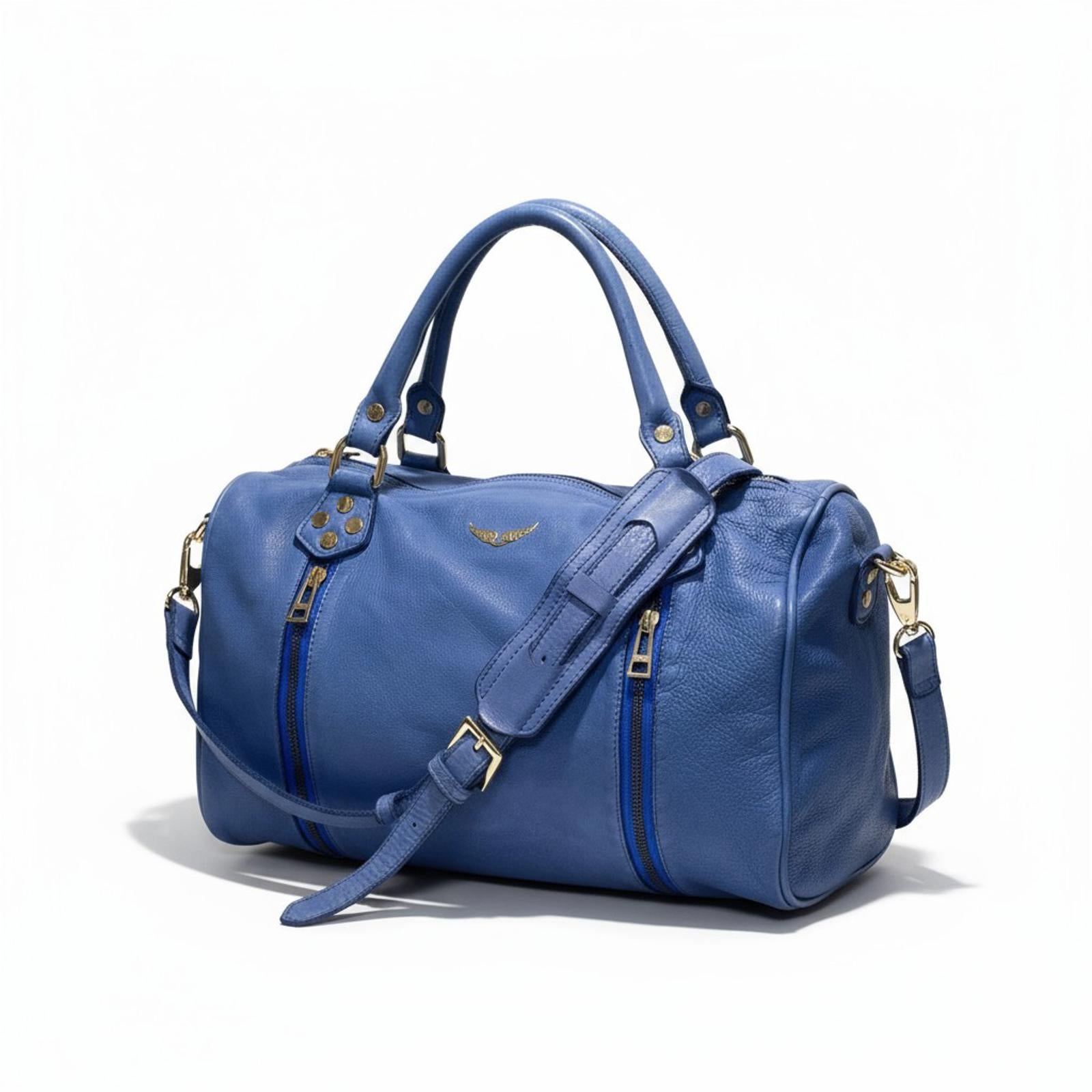 Zadig & Voltaire - Blue Leather Handbag Gold Hardware