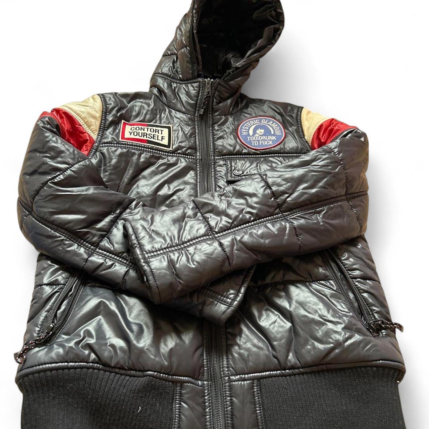 Hysteric Glamour - Quilted Hooded Jacket with Colorblock