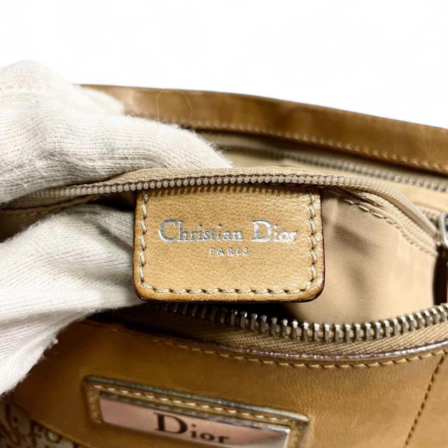 Dior - Vintage Monogram Canvas and Leather Crossbody Bag