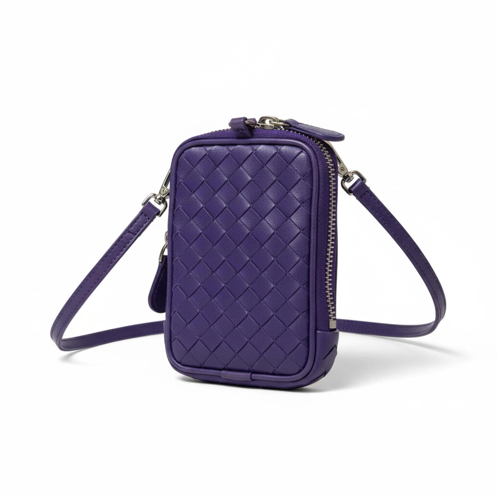 Bottega Veneta - Purple Leather Crossbody Bag