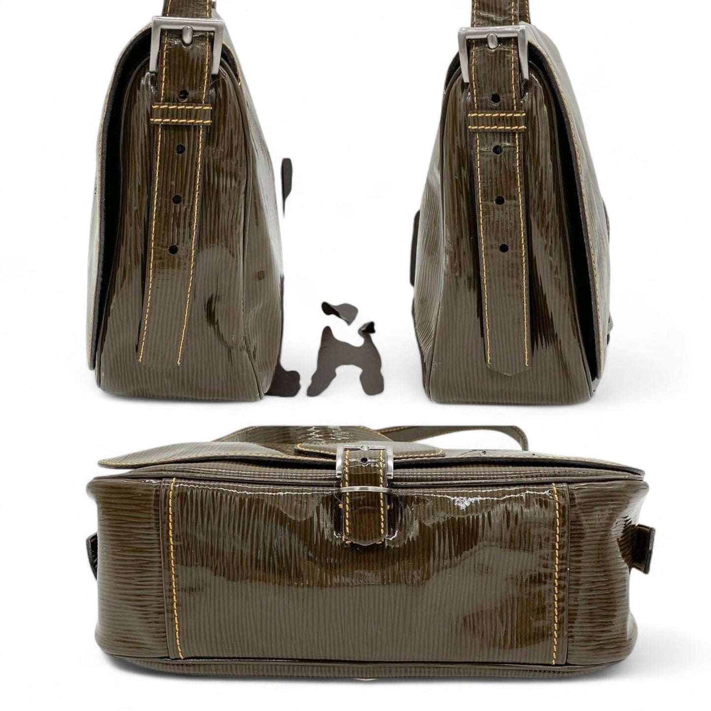 Prada - Brown Patent Leather Shoulder Bag
