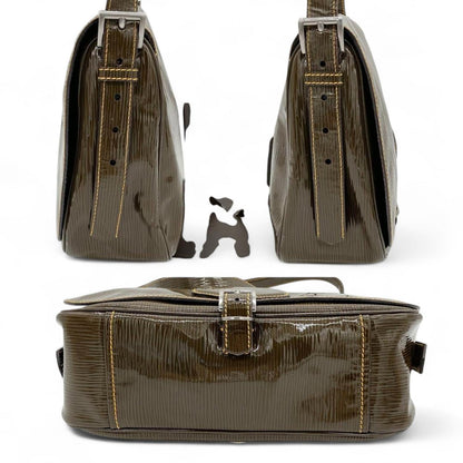 Prada - Brown Patent Leather Shoulder Bag