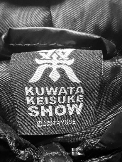 Kuwa - Black Hooded Puffer Jacket Patches