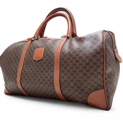 Celine - Vintage Brown Monogram Travel Boston Bag