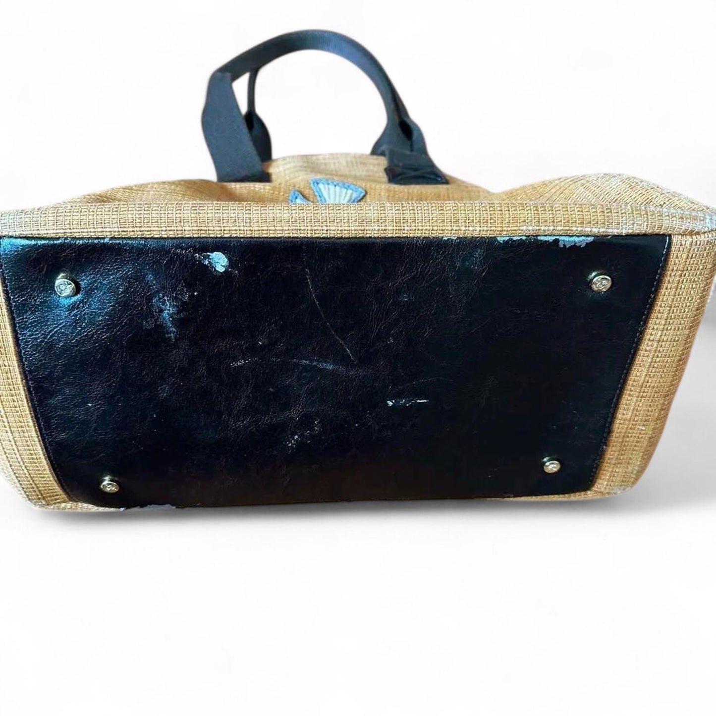 Vivienne Westwood - Embroidered Brown Shoulder Bag with Blue