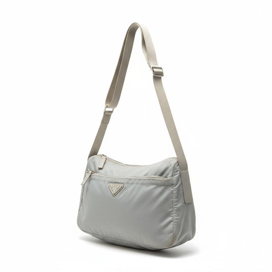 Prada - Shoulder Bag Light Grey Nylon