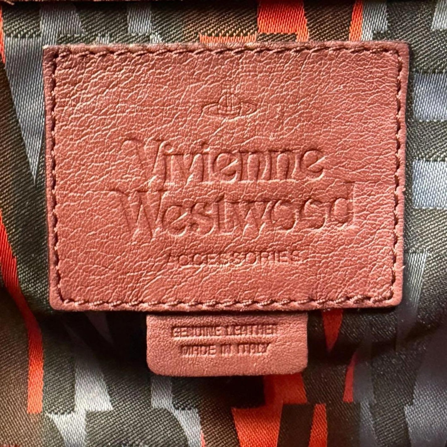 Vivienne Westwood - Burgundy Leather Handbag with Dual Top-3